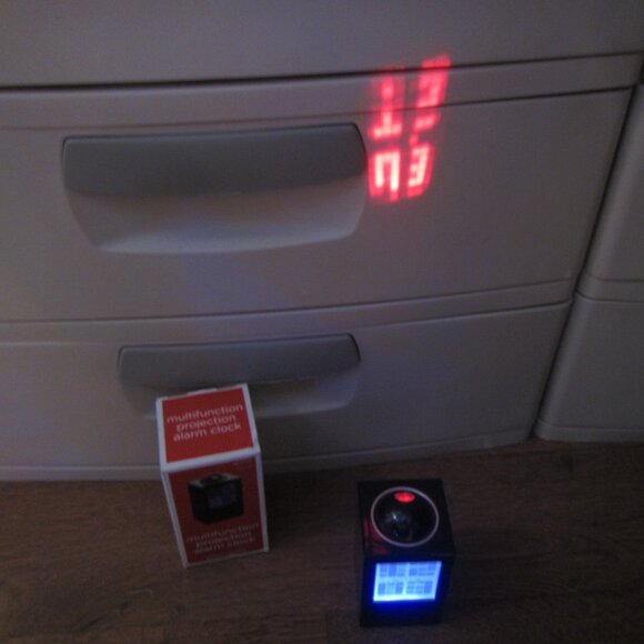 Blue Backlit Multifunction Red Projection Alarm Clock LED Digital LCD Display - Picture 2 of 6